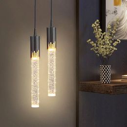 Pendant Lamps Modern Crystal Lights Double Head Hanging Lamp For Dining Room Bedroom Shop Bar Cafe Drop Home Decor