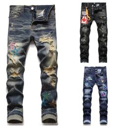 Stack pant Mens fashion designer denim pant jeans high quality stack men jeans jeans for man jeans designer jeans new popular hip hop style distressed