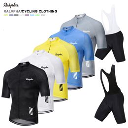 Cycling Jersey Sets Cycling Jersey Men Summer Raphaful Cycling Jersey Set Breathable Racing Sport Mtb Bicycle Jersey Bike Cycling Clothing Suit 230727