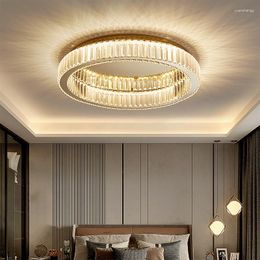 Chandeliers Modern Creative Crystal Round Ceiling Chandelier For Living Room Bedroom Decorative Led Indoor Lighting Fixture