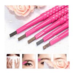 Bath Tools Accessories High Quality Eyebrow Pencil Natural Waterproof Rotating Matic Eye Brow Cosmetic Sha Liner Pen Drop Delivery Dh0H3