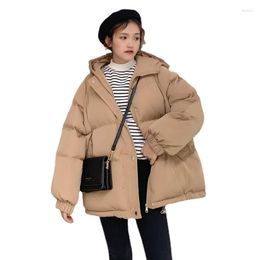 Women's Down Women Short Jacket Winter Thick Hooded Cotton Padded Coats Female Korean Loose Puffer Parkas Ladies Oversize Outwear Coat