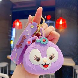 Fashion blogger designer jewelry Online celebrity creative cute silicone zero wallet keychain mobile phone Keychains Lanyards KeyRings wholesale YS145