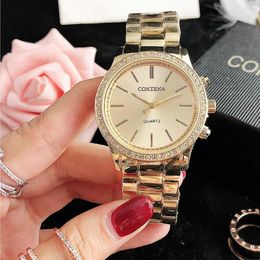 Wristwatches 2023 Fashion Women's Luxury Watches Full Stainless Steel Analogue Quartz WristWatch Lady Watch Women Dress Clock Reloj De Mujer