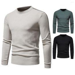 Men's Sweaters Mens Knit Shirt Men Knitwear Male Pullover Sweater 2023 Spring Autumn Man Undershirts Bottoming O-neck Solid Colour