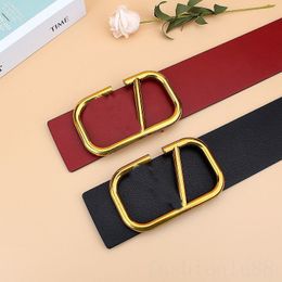 Classic leather cinto women luxury belt metal letter v buckle black solid Colour party fashion belts for men business originality designer belt leather YD021 C23