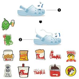 Shoe Parts Accessories Pattern Charm For Clog Jibbitz Bubble Slides Sandals Pvc Decorations Christmas Birthday Gift Party Favours Red D Otdll