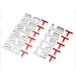 3D Metal Car Trunk Engine Displacement Scale Emblem V6 V8 4WD Auto Stickers 1 3 1 4 1 5 1 6 1 8 2 0 2 2 2 4 2 5 2 8 3 0T277d