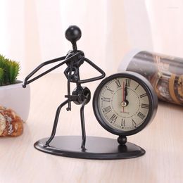 Table Clocks Iron Retro Personality Boutique Birthday Gifts Creative Stainless Steel Small Clock Digital