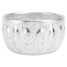 Bowls Hand Carved Bowl Storage Fruit Container Household Kitchen El Tableware Stainless Steel Salad Metal Dining Round Shaped