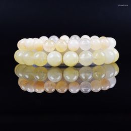Link Bracelets Natural Light Yellow Chalcedony On Hand Luxury Quartzs Crystal Mica Stone Reiki Energy Jewellery Charm Yoga Gift Pulsera