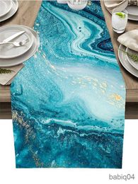 Table Cloth Marble Grey Fashion Creative Table Runner Table Decoration Accessories Modern Minimalist Tablecloth Table Runner R230726