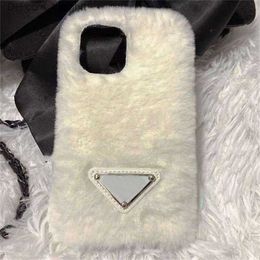Cell Phone Cases Triangle Pattern Phone Cases Fluffy Designer Phonecase For Iphone 13promax 12pro 12promax 11 XSMAX X100 Men Women Fashion Protective Cases Z230728