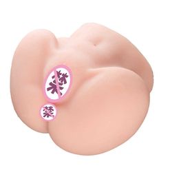 A Sex Doll Toys for Men Women Massager Masturbator Vaginal Automatic Sucking Solid Silicone Large Buttock Half Body Adult Dummy Female Reverse Mould Male Steamed Bun D