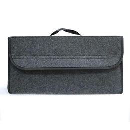 Portable Large Anti Slip Compartment Boot Storage Organiser Tool Bag Car Storage Bag Car Trunk Organiser Soft Felt Storage Box271C