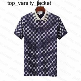 New 23ss Mens Unique designers Polos Shirts For Man Italy Embroidery Garter Snakes Little Printing Brands Clothes Cottom Clothing mens Tees polo