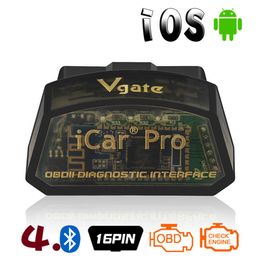 Vgate iCar Pro OBDII Adapter Bluetooth 4 0 OBD2 Car Diagnostic Scanner Tool supports IOS Android protocol SAE J1850 PWM ISO15765-4236m