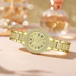 Women watch watches high quality luxury Fashion Casual diamond full waterproof quartz-battery 28mm watch
