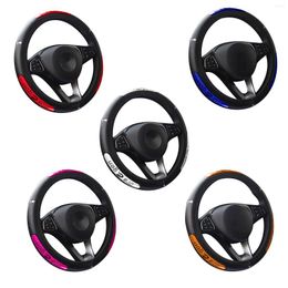 Steering Wheel Covers Leather Auto Handle Elastic Automobile Cover No Inner Ring Suitable For 14-15inch Styling Decoration