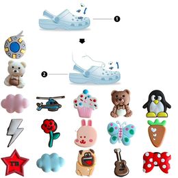 Shoe Parts Accessories Pattern Charm For Clog Jibbitz Bubble Slides Sandals Pvc Decorations Christmas Birthday Gift Party Favours Bear Otika