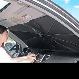 Car Sun Shade for Windshield Foldable Sunshades Umbrella for Car Front Windshield Easy to Store Protect Vehicle from UV Sun and H282W