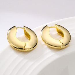 Hoop Earrings European And American Retro Simple Metal Round 2023 Fashion Jewelry Daily Accessories For Women's Drop