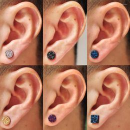 Stud Earrings 1Pair Punk Mens Strong Magnet Magnetic Crystal Ear Set Non Piercing Fake Gift For Boyfriend Lover Jewelry