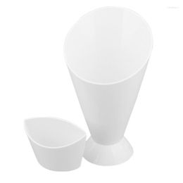 Bowls 2 In 1 French Fry Cone With Dipping Potato Cup Tableware For Fries