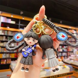Fashion blogger designer jewelr Cartoon Exquisite Beautiful Girl Keychain mobile phone Keychains Lanyards KeyRings wholesale YS181