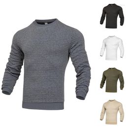 Men's Sweaters Autumn Fashion Thin Hoodie Men Long Sleeve Pullovers Man O-Neck Solid Slim Fit Knitting Tops Pull Homme