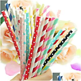 Drinking Straws Sts Colorf Paper Disposable Fast Degradable Mti Color Ecofriendly Juice For Summer Party Drop Delivery Home Dhbtd Ga Dhrfm