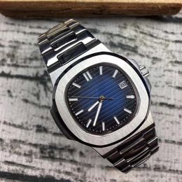 Men Deluxe Watch 5711 Blue Dial Transparent Back Automatic 2813 Movement watches Automatic Mechanical watch Stainless Steel el hig246R