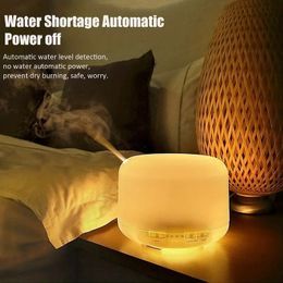 1pc 500ml Aroma Diffuser USB Essential Oil Diffusers 7 Colors LED Light Night Lamp 5 In 1 Ultrasonic Aromatherapy Fragrant Oil Humidifier Vaporizer Timer