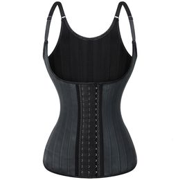 Women's Shapers Latex Tank Top Waist Trainer Tight Chest Shaper 25 Steel Bone Shape Colombian Girl Abdominal Weight Loss Sheath Model Belt Faja 230728