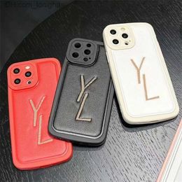 Cell Phone Cases Iphone Phones Case For Iphone 14 Pro 13 Pro Max 12 Mobile Phone Shell Genuine Leather Lettering Back Cover Phone Cases For Lovers Z230728