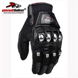 2016 New MADBIKE motorcycle racing riding glove Off-road motorcycle gloves alloy Steel breathable drop resistance black red blue M219Q