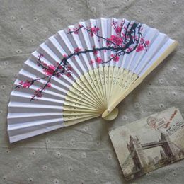 Chinese Style Products Hand Fan Chinese Vintage Style Cherry Blossom Fans Asian Wedding Favour Gift Party Dance Folding Fans Decor Ornaments