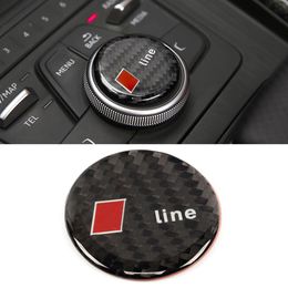 Car Accessories Centre Multi Media Knob Button Trim Sticker Cover Frame Interior Decoration for Audi A4 A5 S4 S5 B9 2017-2020221B