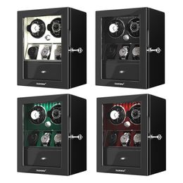 Watch Winders Watch Winder for Automatic Watches Box for 2 Watches with 3 Watches Display Organiser and Jewellery Storage Drawer 230727