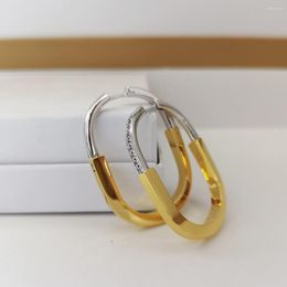 Hoop Earrings Fashion U-shaped Lock For Women 925 Sterling Silver Top Ear Stud 2023 In Jewellery Free Items