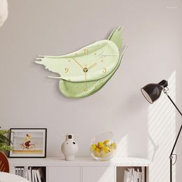 Wall Clocks Green Aesthetic Clock Art Modern Design Minimalistic Luxury Cute Classic Numbers Degital Quiet Saat Home