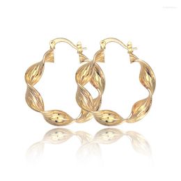 Hoop Earrings Fashion Shiny Small For Women Korea Style Gold Color Ear Buckles Piercing Jewelry Gift ZK40