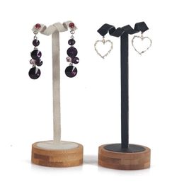 Jewelry Stand Bamboo Wood Fashion Earring Holder Jewelry Display Stand Stud Hanging Earrings Jewelry Stand Creative Jewelry Display Props 230728