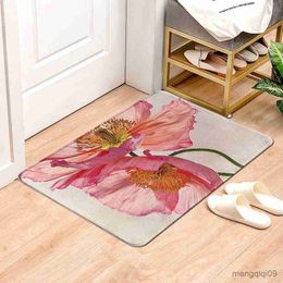 Carpets Red Bathroom Small Rug Shower Mat Foot Mat Entrance Door Mat Kitchen Mat Bedroom Mat Bath Mat Bathtub toilet rug R230728