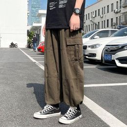 Men's Pants Foufurieux Cargo Big Pocket High Street Fashion Hip Hop Tide Card Trousers Men Loose Leggings Pant Superior Clothing