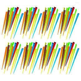 Flatware Sets 500 Pcs Appetizer Toothpicks Cake Stick Fruit Forks Party Cocktail Sticks Little Dessert Eating Plastic