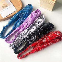 Floral Print Twist Head Bands For Women Bohemian Turban Headwrap Cotton Yoga Headband Hair Accessories Bandana Bandage