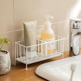 Kitchen Storage Bathroom Organiser Sink Shelf Soap Sponge Drain Rack Household Washing Tray Holder Gadgets Basket