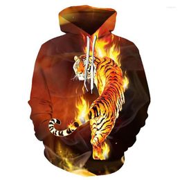 Men's Hoodies 2023 Spring 3D Printed Hoodie Brand Sweatshirt Men/women Tiger Personality Casual XS-5XL
