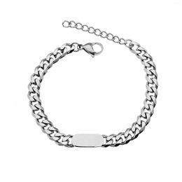 Link Bracelets KERLA Korean Fashion Punk Hippie Chain Stainless Steel Bracelet For Women Men Luxury Jewellery Accessories Couples Matching